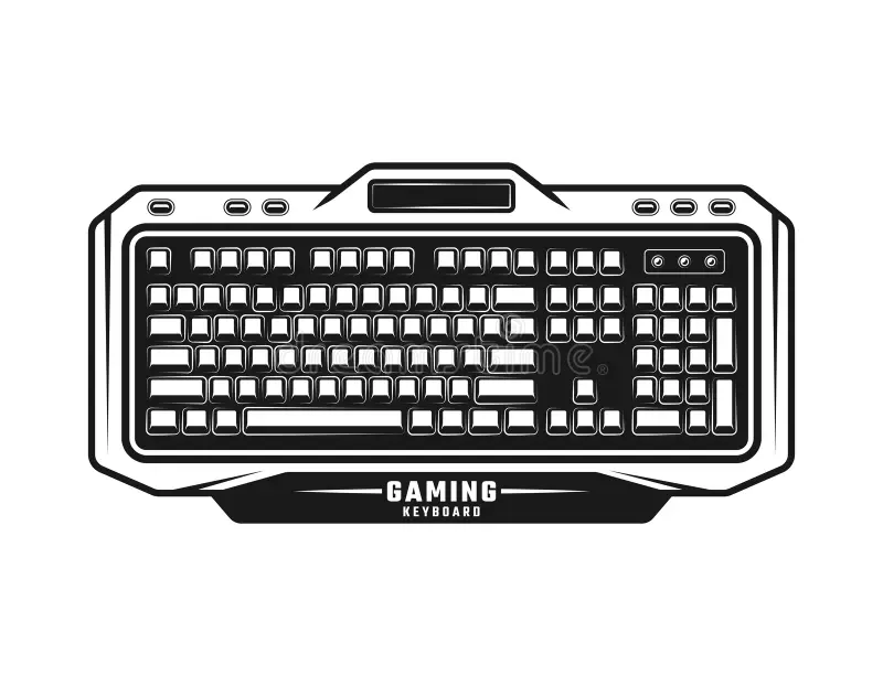 clavier-de-jeu-pour-objet-monochrome-vectoriel-pc-ou-élément-conception-isolé-sur-fond-blanc-164115513